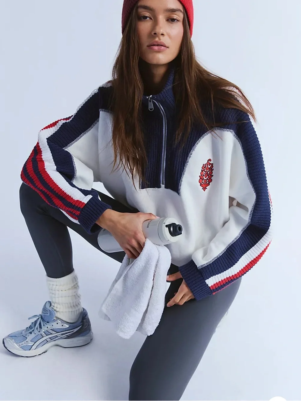 Free people movement step it up half zip sweatshirt - Picture 1 of 10
